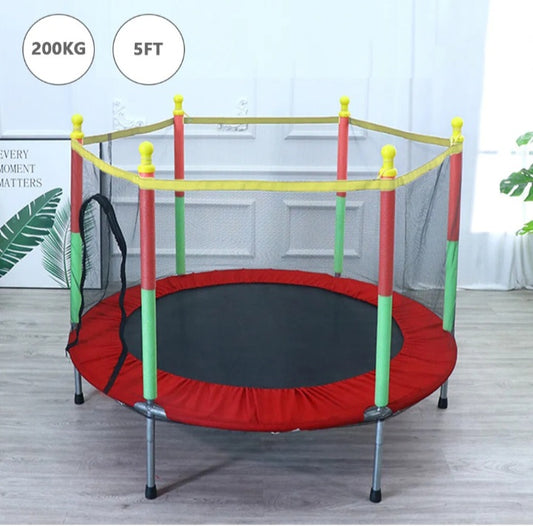 5FT Kid Trampoline With Safety Net Enclosure