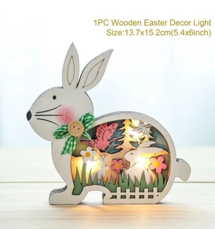 Easter LED Wooden Ornament