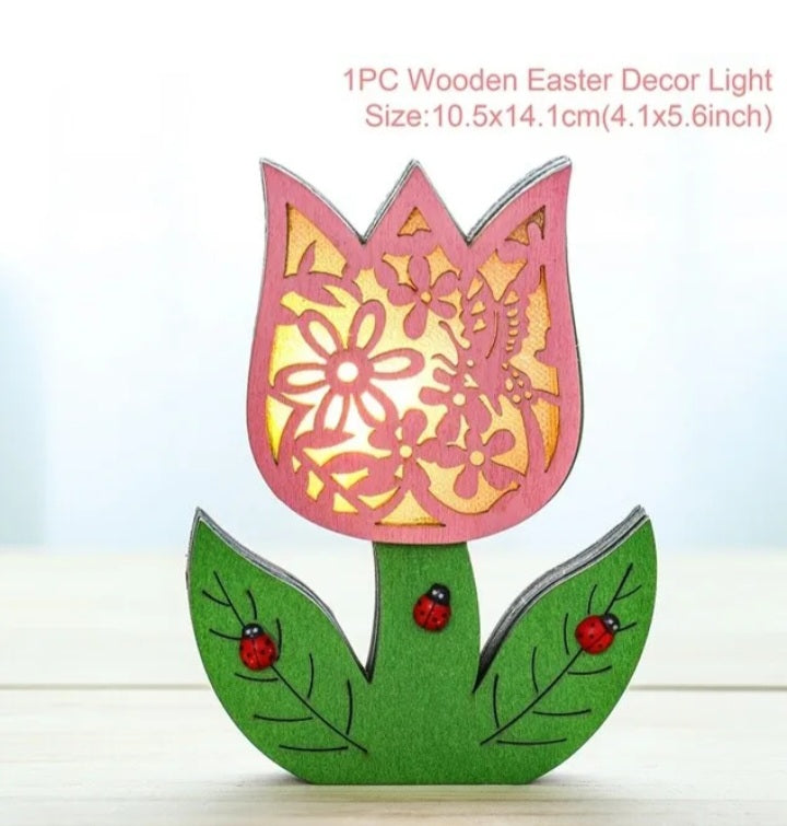 Easter LED Wooden Ornament