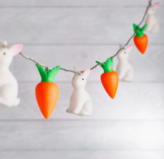 Easter Bunny & Carrots String Lights