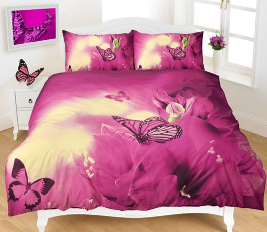 Plum Butterfly Bedding Set