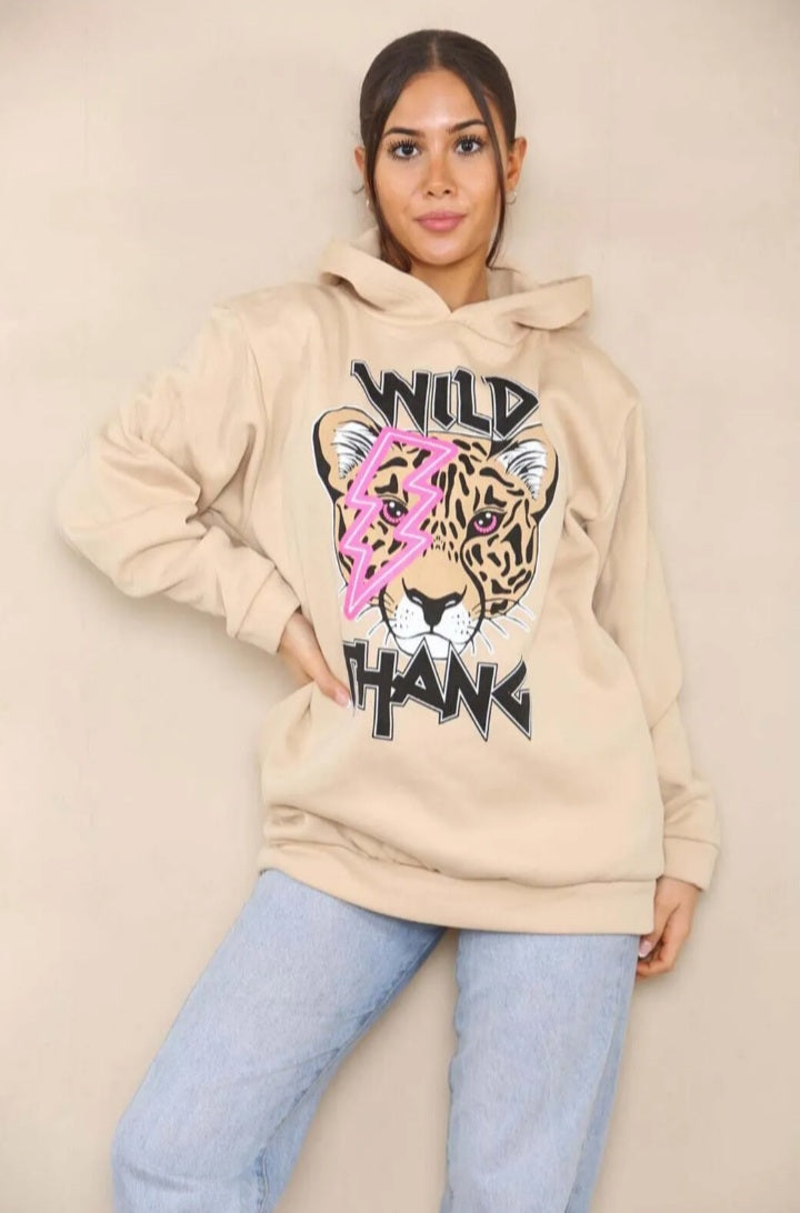 Women Wild Thang Tiger Hoodie