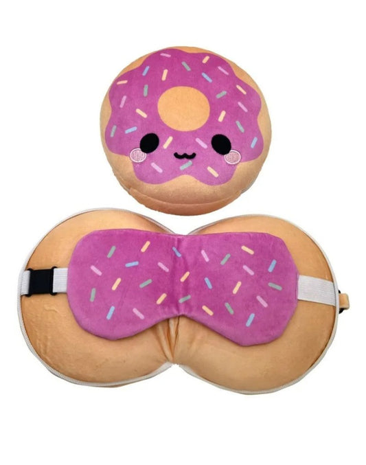 Donut Travel Cushion & Eyemask In One