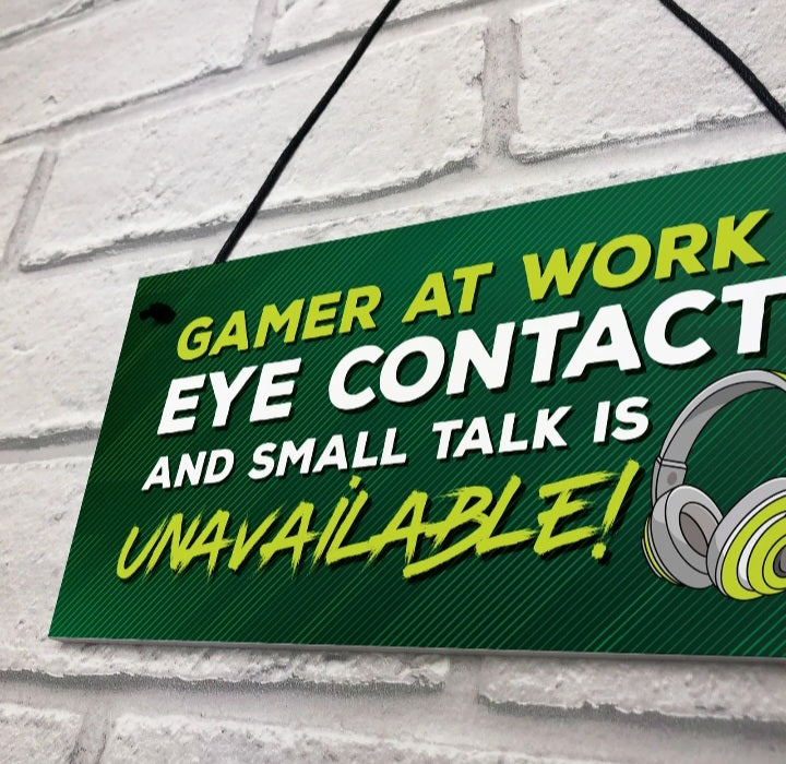 Gamer At Work Plaque