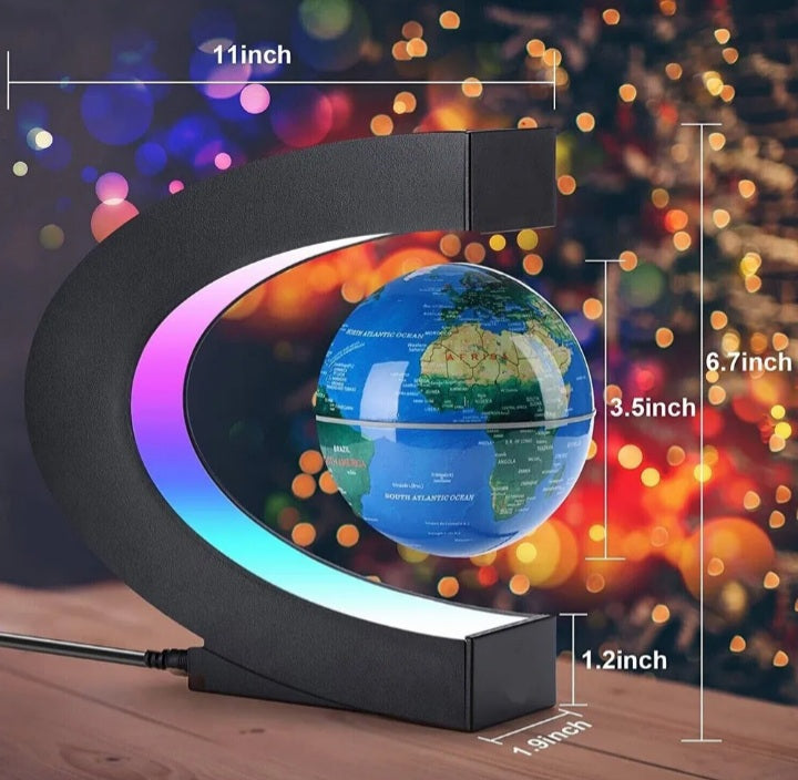 LED World Map Floating Globe