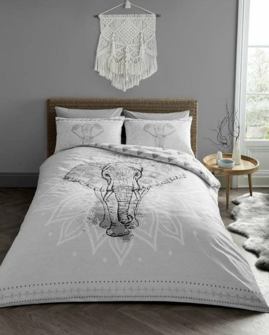 Grey Elephant Bedding Set