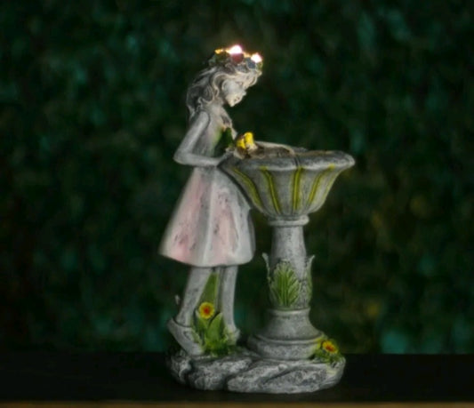 Solar LED Fairy Garden Statue