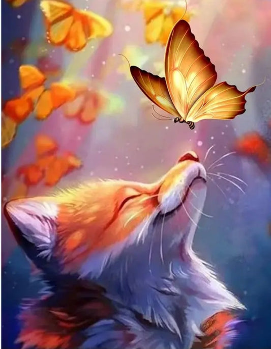 Butterfly & Fox Diamond Painting