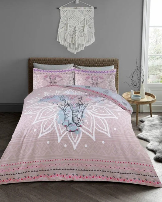 Pink Elephant Bedding Set