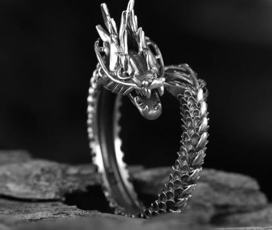Vintage Dragon Adjustable Ring